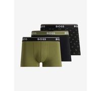 Boxer BOSS Power Design verde kaki nero (3 unità) - S