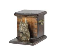 Boxer Urna In Legno Con Cane Art-Dog