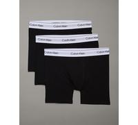 Boxer Calvin Klein Icon Cotton Stretch nero bianco (3 pezzi) - XS