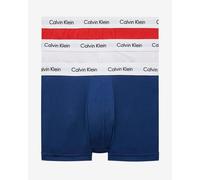 Calvin Klein Low Rise Trunk 3Pk, Boxer a vita bassa Uomo, Multicolore (White/Red Ginger/Pyro Blue), S