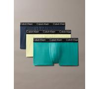 Boxer sportivi da uomo Calvin Klein Low Rise Trunk Microfiber Stretch 3P - ink/pale lime lemon/lively teal - Multicolore (L)