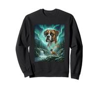 Boxer Cane Aurora Boreale Aurora Boreale Natura Luna Felpa