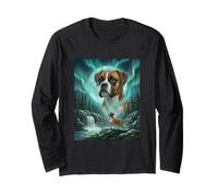 Boxer Cane Aurora Boreale Aurora Boreale Natura Luna Maglia a Manica