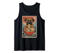Boxer Cane Mangiare Ramen Kawaii Anime Amante dei Cani Canotta