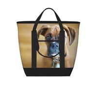 Boxer Cani Cuccioli Animali Domestici Cani,Borsa porta pranzo grande capacità isolata per donne e uomini, lavoro, picnic, viaggi