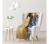 Boxer Cani Cuccioli Animali Domestici Cani,Coperta morbida, calda, anti-pilling, in flanella, peluche, 76 x 102 cm