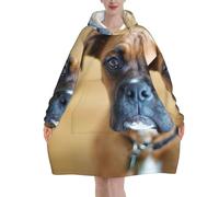 Boxer Cani Cuccioli Animali Domestici Cani,Felpa con cappuccio oversize da donna, felpa con cappuccio, coperta in flanella