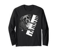 Boxer che suona il piano pianista amante dei cani Maglia a Manica
