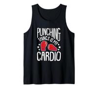 Boxer Citazione Punching Things Is My Cardio Funny Boxing Canotta