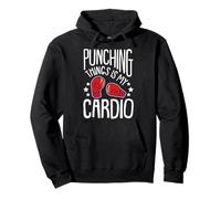 Boxer Citazione Punching Things Is My Cardio Funny Boxing Felpa con Cappuccio