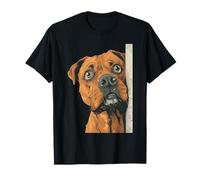 Boxer Curioso Che sbircia Gli Amanti degli Animali Domestici Maglietta