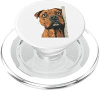 Boxer curioso che sbircia gli amanti degli animali domestici PopSockets PopGrip per MagSafe