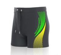 Boxer da bagno da uomo foderato con coulisse in vita, realizzato in tessuto di nylon e poliestere per una vestibilità affidabile e comfort negli sport acquatici e nelle attività (XL verde)