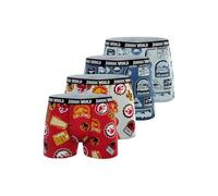 Boxer da Bambino, 100% Cotone, Mutandine da Bambino, morbide, morbide e Naturali, Confezione da 4, Bianco/Blu/Rosso/Nero/Giallo, 6-8 Anni