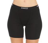 Boxer da donna, 15 cm, 84% lana merino, intimo atletico anti-sfregamento, pantaloncini sotto l'umidità, nero, Medium