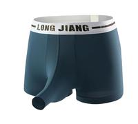 Boxer da uomo a forma di elefante, in cotone, elasticizzato, traspirante, hipster corto, da uomo, ideale come regalo, Bu2, L