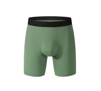 Boxer da uomo a gamba lunga, con tasca per rigonfiamento, traspiranti, comodi, per uomo (S verde)