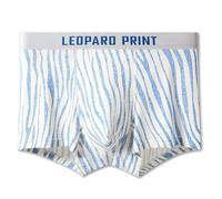 Boxer da uomo a righe a vita media, con tessuto traspirante ad alta elasticità, stile adatto per l'uso quotidiano dei giovani (3XL blu)