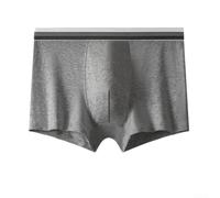 Boxer da uomo a vita media, in cotone traspirante e morbido, con alta elasticità, per giovani (2XL grigio scuro)