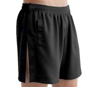 Boxer da uomo apribile lateralmente, biancheria intima rimovibile per gli uomini dopo le operazioni, tinta unita cotone slip per anziani, facile da indossare e da togliere, Nero , L