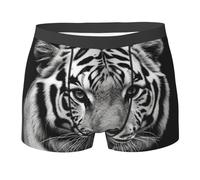 Boxer da Uomo Black And White Tiger Mutande Maschili Morbidi Moda Boxer Pantaloncini, per Famiglia, Marito, Amanti, 2XL