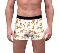 Boxer da uomo casual e confortevole, in cotone con stampa polpo, divertente e originale, per uno stile quotidiano unico e giocoso, comfort e leggerezza garantiti, Bianco21, L