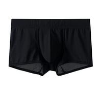 Boxer da uomo con colori arcobaleno, comodi, per lo sport, Nero , M