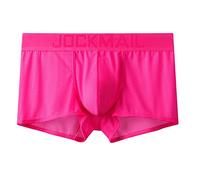 Boxer da uomo con colori arcobaleno, comodi, per lo sport, Rosa, L