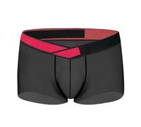 Boxer da uomo con sospensione modellante - Mutande sportive in stile jockstrap; biancheria intima comoda e di supporto per l'uso quotidiano, Stil_r01 Nero, L