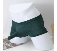 Boxer da uomo con stampa elefante, tinta unita, traspirante, per il massimo comfort (XXL verde)