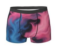 Boxer da Uomo con Stampa Fuoco Blu e Rosa, Biancheria Intima Elasticizzata e Traspirante per l'uso Quotidiano