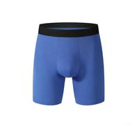 Boxer da uomo con tasca per rigonfiamento e pannelli sulle gambe estese, tessuto elasticizzato progettato per la libertà di movimento (XL blu)