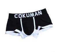 Boxer da uomo con vita medio alta e tasca per rigonfiamento per una vestibilità costante e un comfort in cotone (XL, nero)