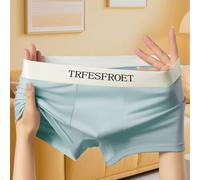 Boxer da uomo, confezione da 3 pezzi, tinta unita, traspirante, con bustina in misto poliestere/spandex elasticizzato, per uomo (XXL blu)