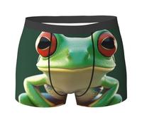 Boxer da Uomo Green Funny Frog Mutande Maschili Traspiranti E Aderenti Sport Boxer Comodi, per Marito, Fidanzato, Famiglia, 2XL