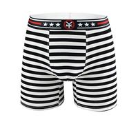 Boxer da Uomo in Cotone - Boxer Uomo Cotone 100 per Cento Intimo in Cotone da Uomo Strisce ad Angolo Piatto allungate Vita Bassa Gambe comode da Indossare su Pista (Black M)