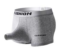 Boxer da uomo in cotone con tasca a amaca, slip boxer con tronco d'elefante classico audace tinta unita, jockstrap potenziatore del rigonfiamento, biancheria intima boxer slip con naso d'elefante