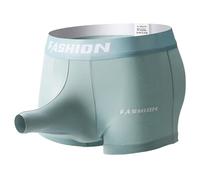 Boxer da uomo in cotone con tasca a amaca, slip boxer con tronco d'elefante classico audace tinta unita, jockstrap potenziatore del rigonfiamento, biancheria intima boxer slip con naso d'elefante
