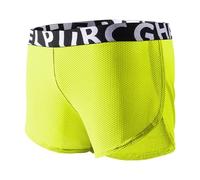 Boxer da uomo, in cotone, stile retrò, traspiranti, elasticizzati, stile hipster corto, da uomo, ideale come regalo, giallo., M