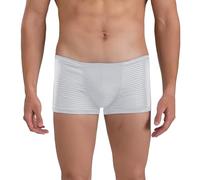Boxer da uomo in cotone, stile retrò, traspiranti, in microfibra, biancheria intima da uomo, ideale come regalo, bianco, L