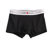 Boxer da uomo in cotone traspirante, con custodia, tessuto morbido e confortevole, per un uso delicato sulla pelle (XL, nero)