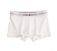 Boxer da uomo in cotone traspirante, con custodia, tessuto morbido e confortevole, per un uso delicato sulla pelle (L bianco)