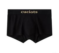 Boxer da uomo in cotone traspirante, design con tasca a U, morbido tessuto elasticizzato, vestibilità comoda, per il comfort quotidiano (L nero)