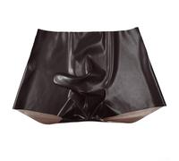 Boxer da uomo in lattice con dettaglio a elefante senza cuciture, mutandine di sicurezza in gomma che offrono una comoda vita bassa e una vestibilità traspirante (L nero)