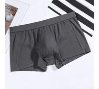 Boxer da uomo in morbido cotone traspirante, con sacchetto, comodi, elasticizzati, per l'uso quotidiano (M, grigio scuro)