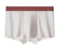 Boxer da uomo in morbido misto cotone sottile con vita media e tasca convessa a U per un uso confortevole (3XL bianco)