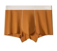 Boxer da uomo in morbido misto cotone sottile con vita media e tasca convessa a U per un uso confortevole (2XL marrone)
