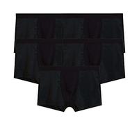 Boxer da uomo in rete traforata, a vita media, traspirante, in maglia, Nero, 5 pezzi, X-Large