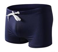 Boxer da uomo in seta di ghiaccio con design a pochette per comfort e stile quotidiani (L blu)