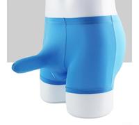 Boxer da uomo in seta di ghiaccio con supporto migliorato per un comfort tutto il giorno (XL blu)